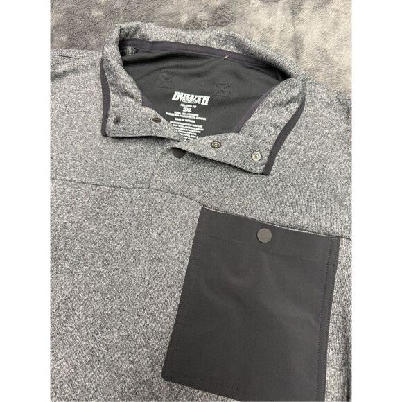 Duluth Trading Grey and black quarter snap fleece with pocket.  Men’s XXL  #flee - Picture 2 of 2